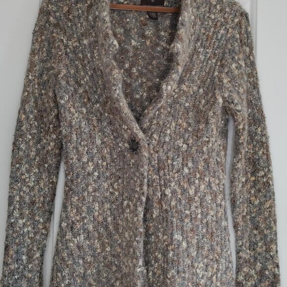 Fenn Wright & Manson Alpaca Wood/Acrylic blend Long Cardigan -MEDIUM - Picture 1 of 6